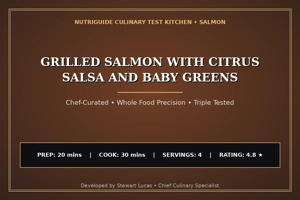 Grilled Salmon With Citrus Salsa And Baby Greens