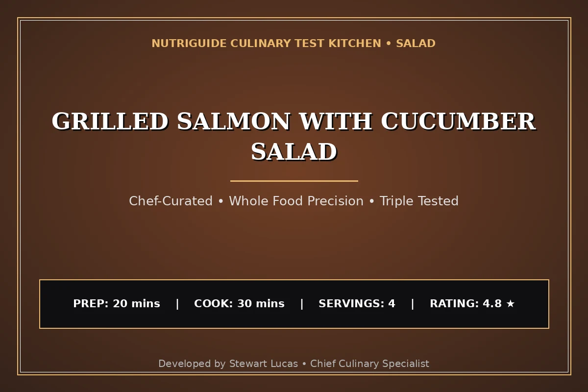Grilled Salmon With Cucumber Salad