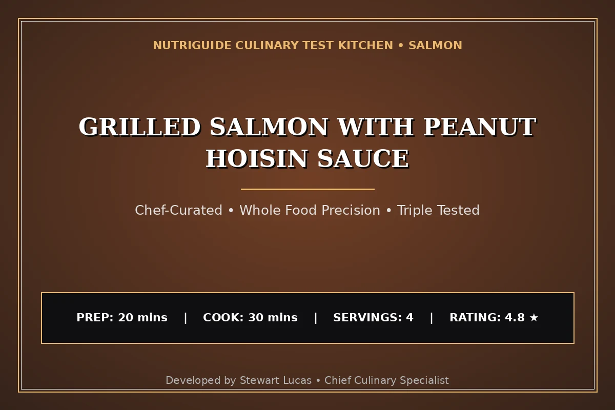 Grilled Salmon With Peanut Hoisin Sauce