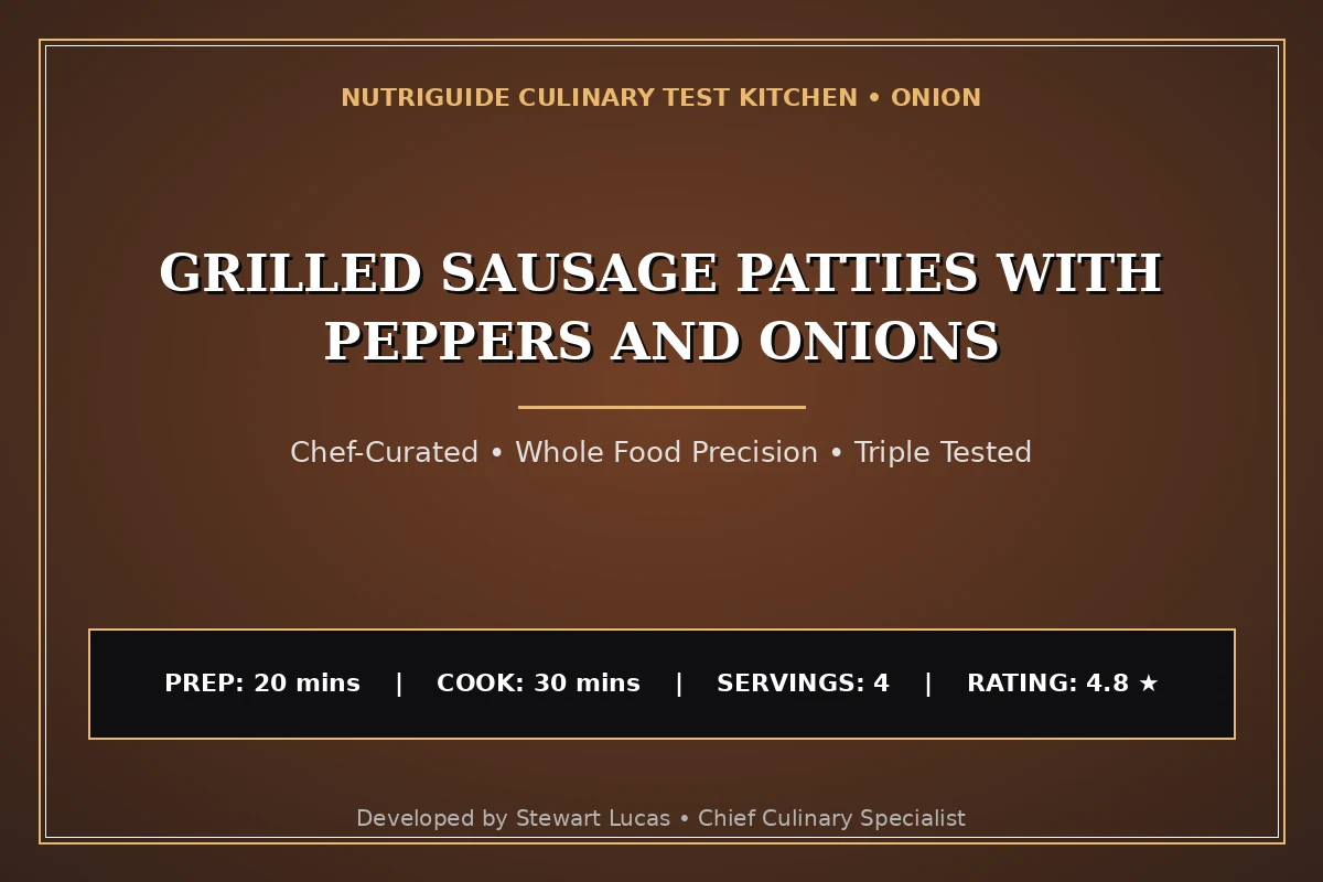 Grilled Sausage Patties With Peppers And Onions