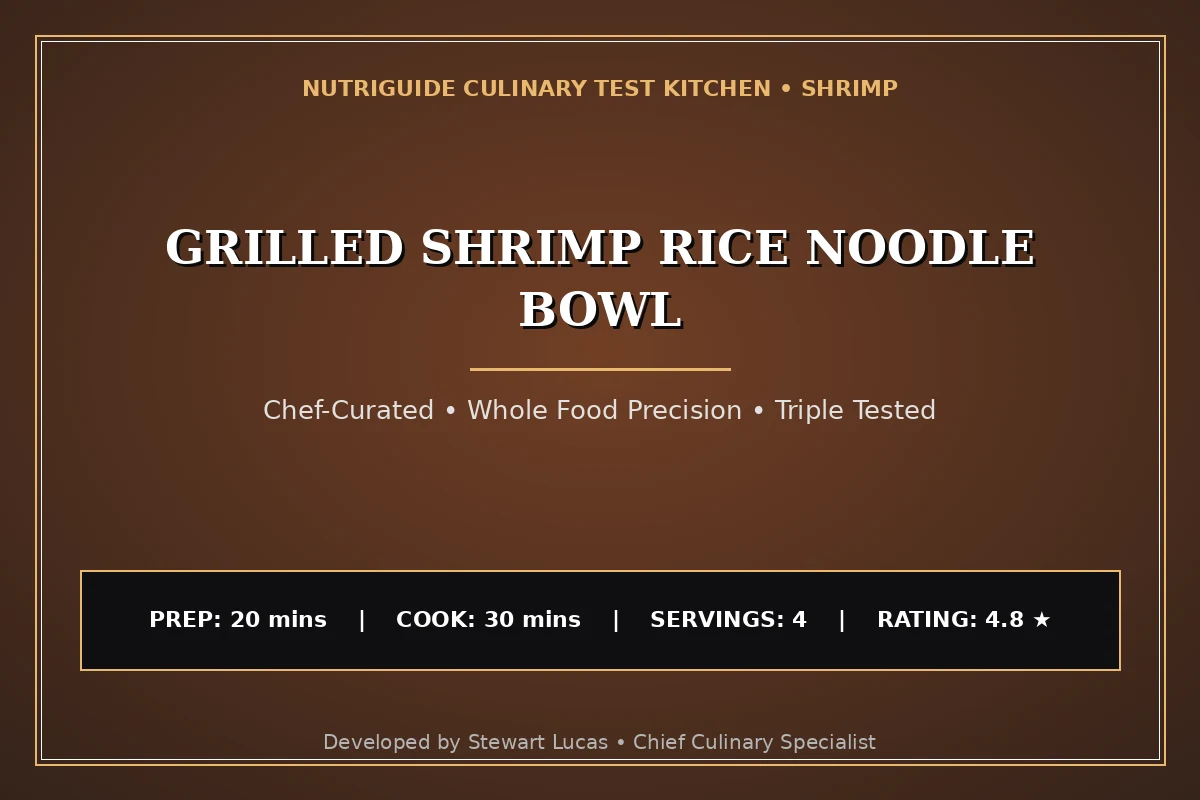 Grilled Shrimp Rice Noodle Bowl