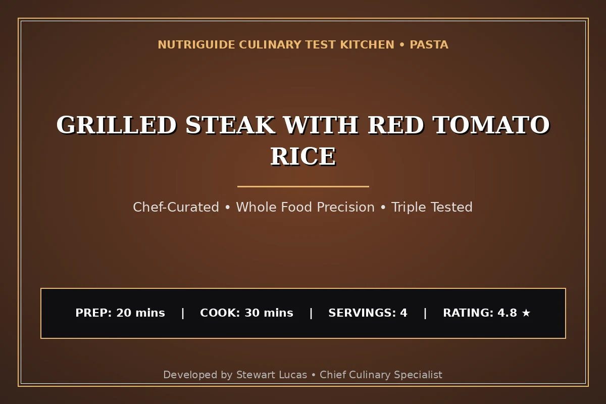 Grilled Steak With Red Tomato Rice
