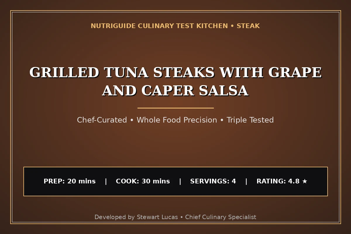 Grilled Tuna Steaks With Grape And Caper Salsa