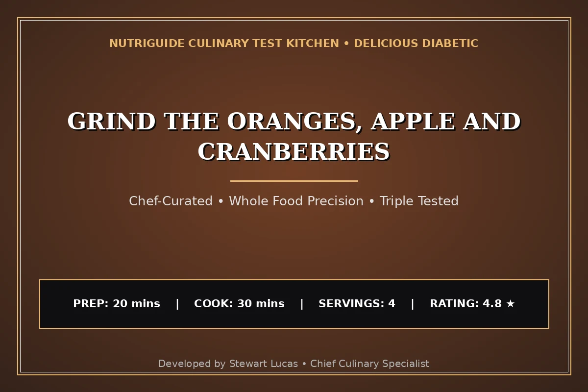 Grind The Oranges, Apple And Cranberries