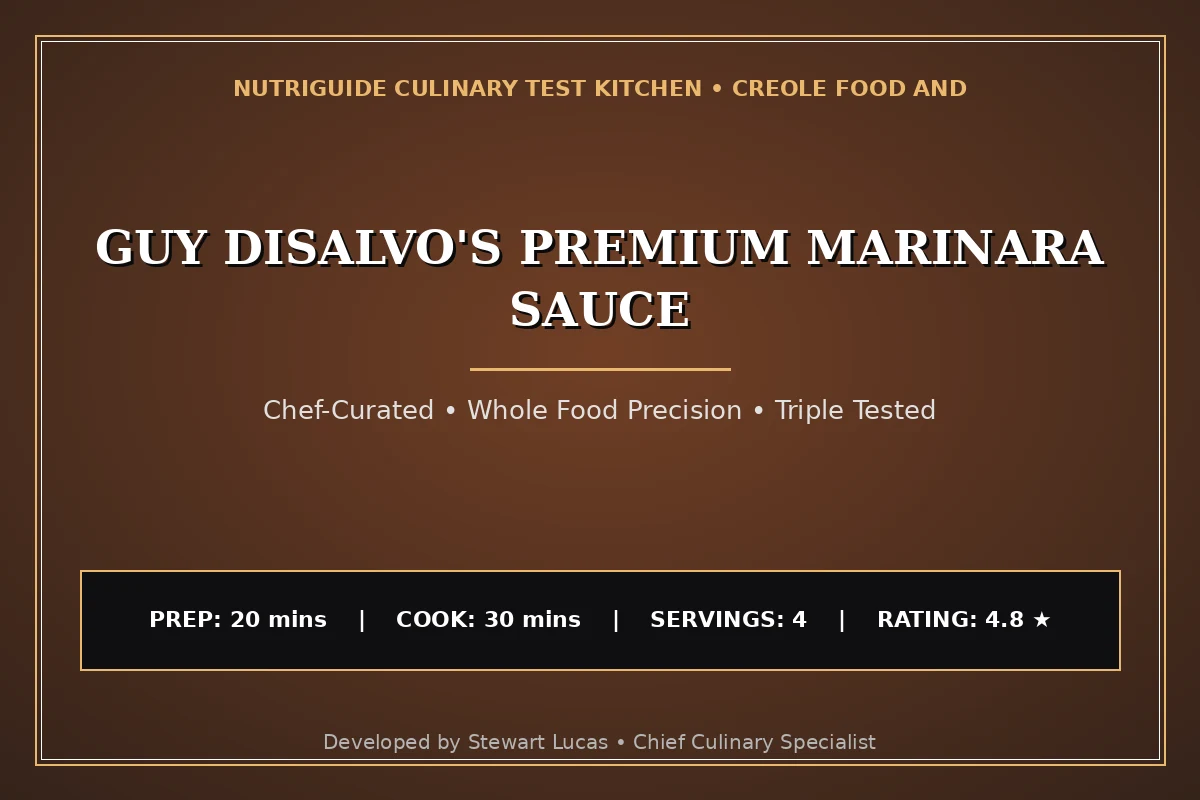 Guy Disalvo'S Premium Marinara Sauce