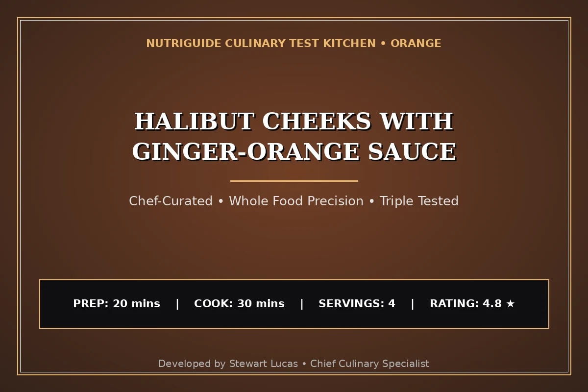 Halibut Cheeks With Ginger-Orange Sauce