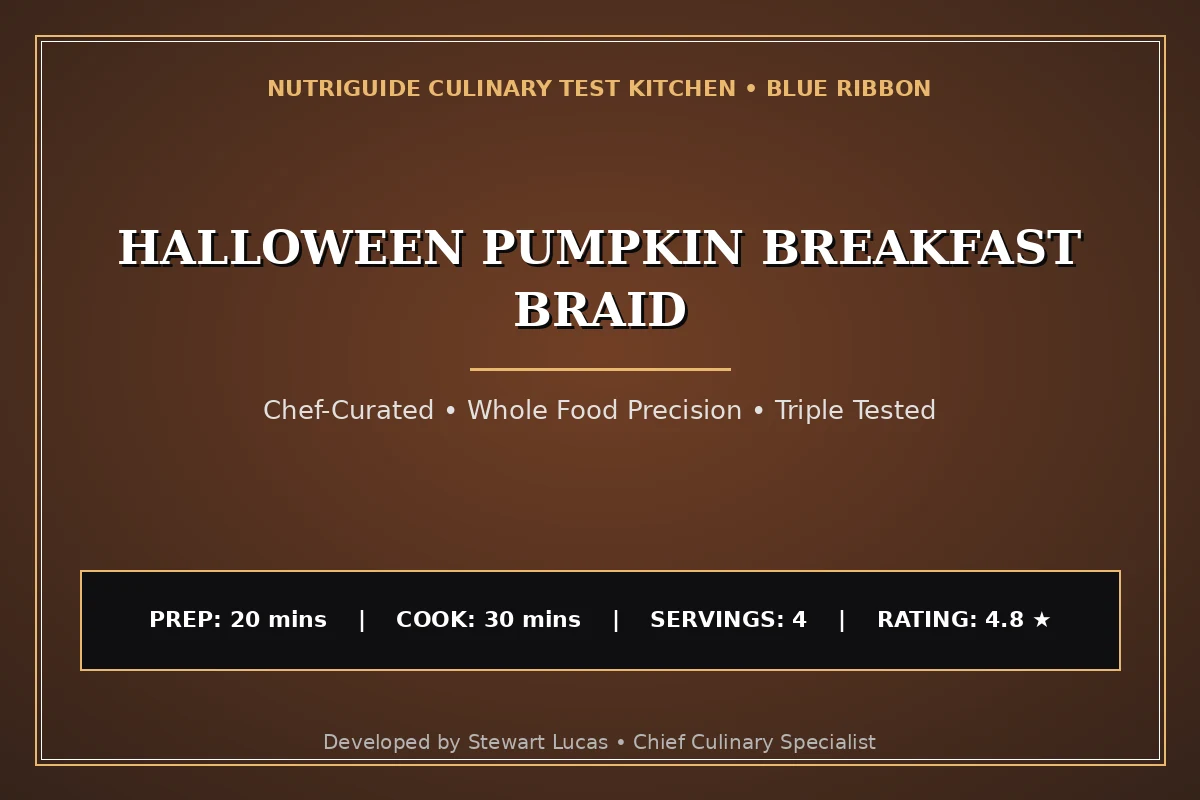 Halloween Pumpkin Breakfast Braid