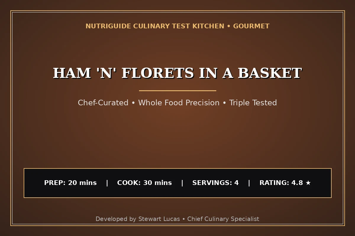 Ham 'N' Florets In A Basket