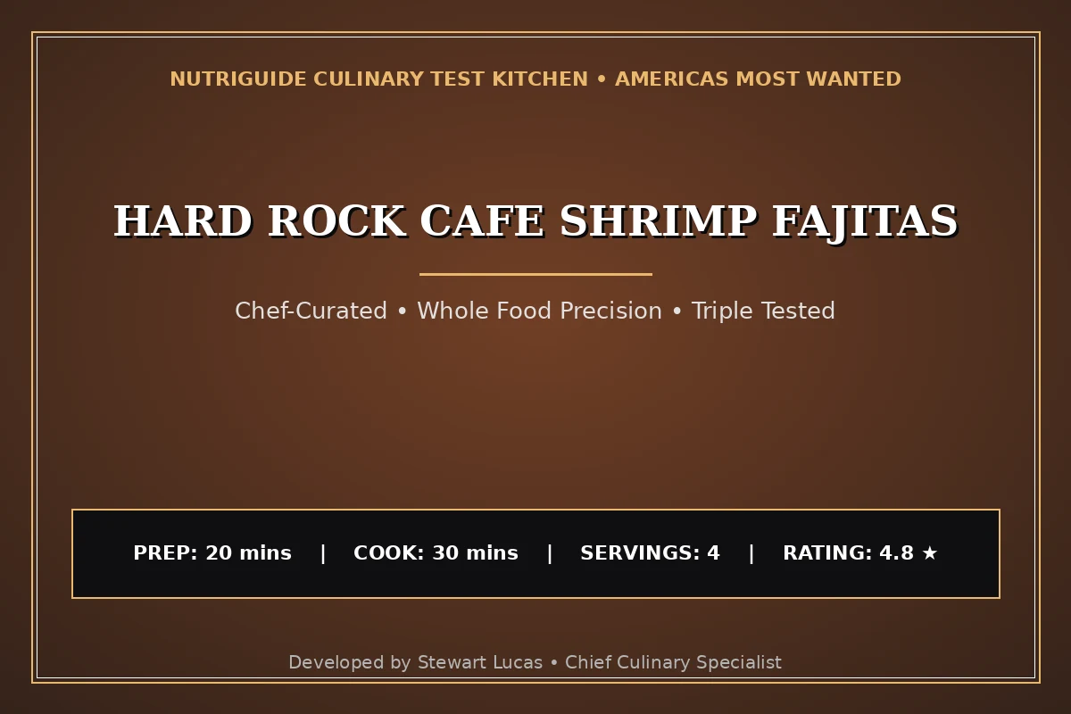 Hard Rock Cafe Shrimp Fajitas
