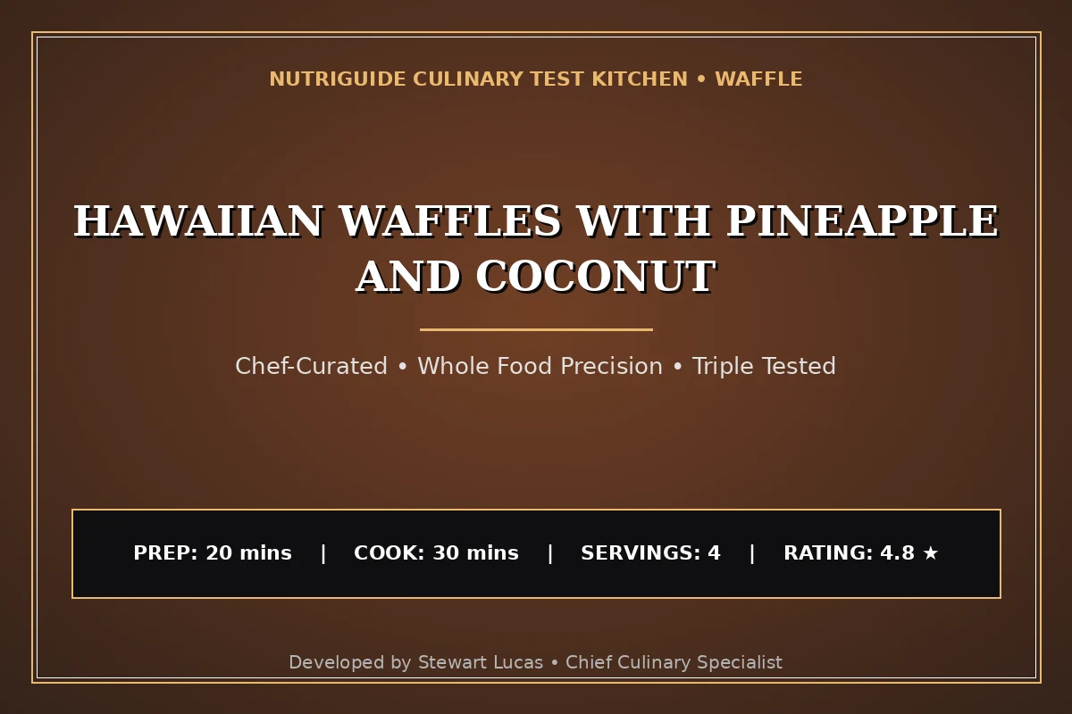 Hawaiian Waffles With Pineapple And Coconut