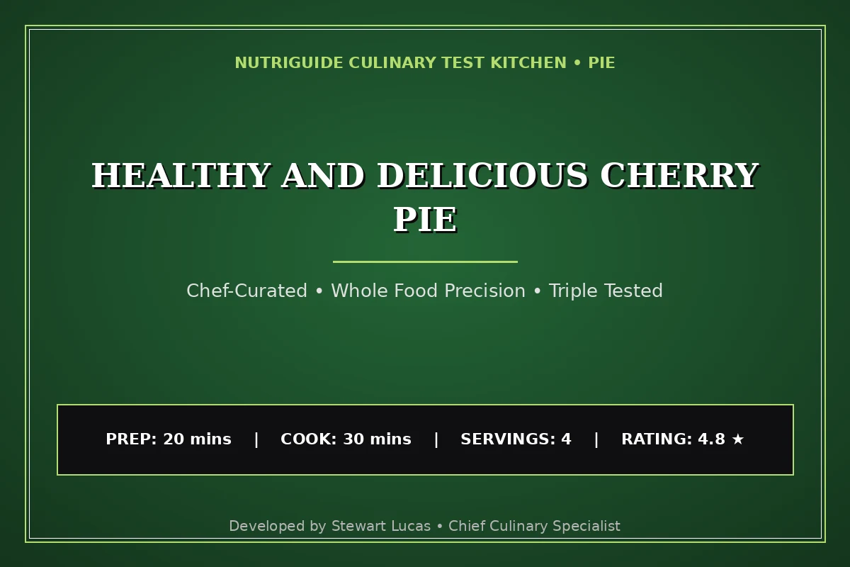 Healthy And Delicious Cherry Pie