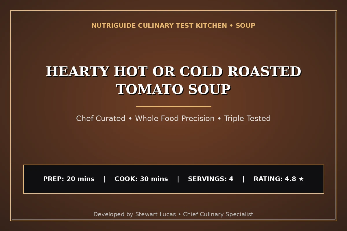 Hearty Hot Or Cold Roasted Tomato Soup