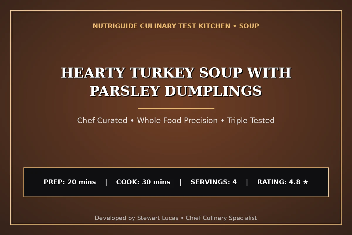 Hearty Turkey Soup With Parsley Dumplings