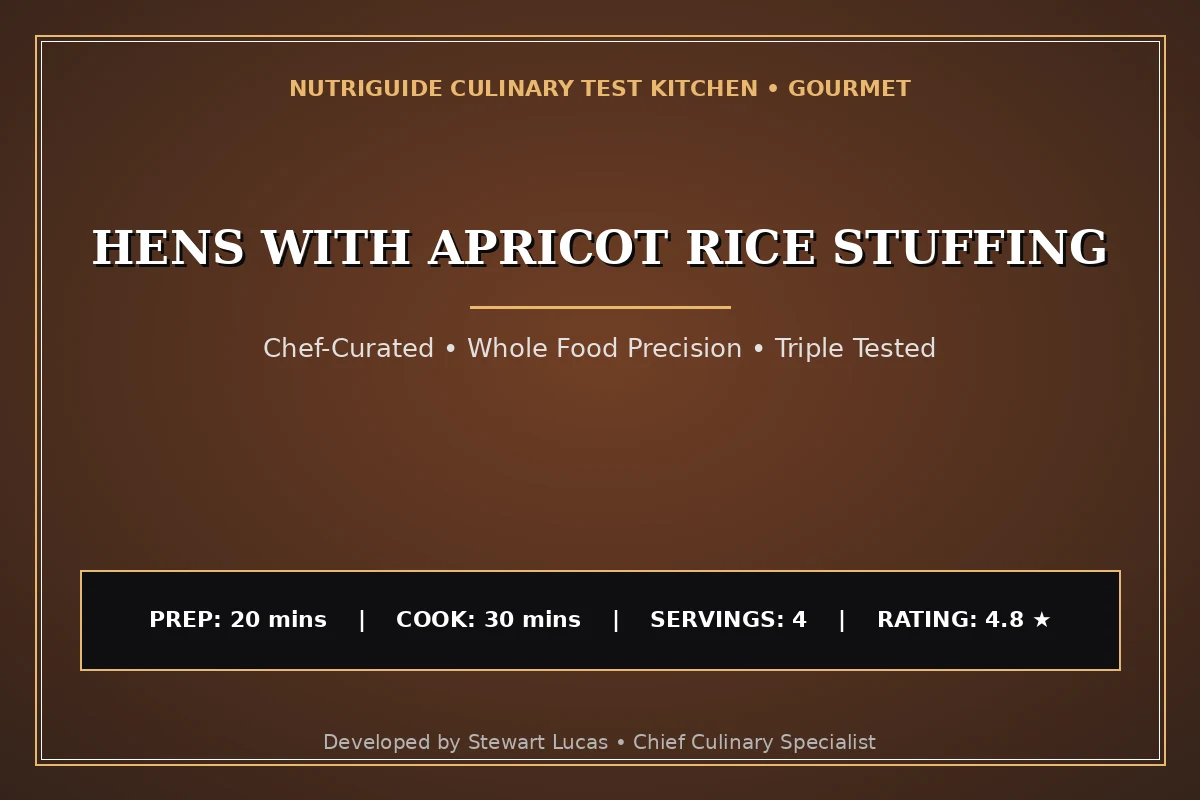 Hens With Apricot Rice Stuffing