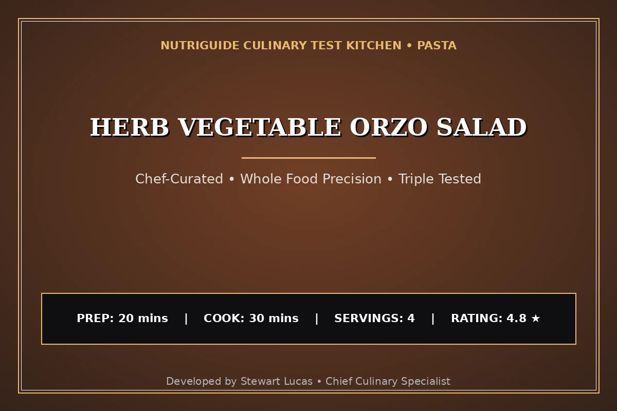 Herb Vegetable Orzo Salad