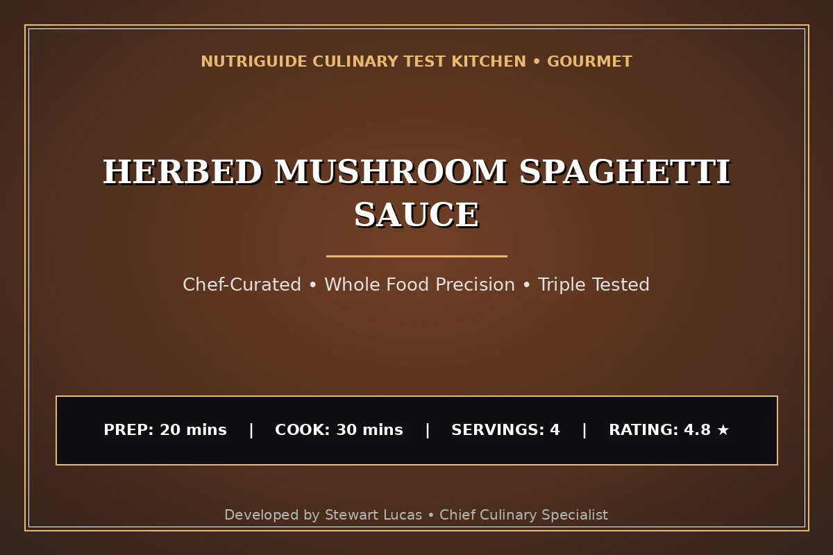Herbed Mushroom Spaghetti Sauce