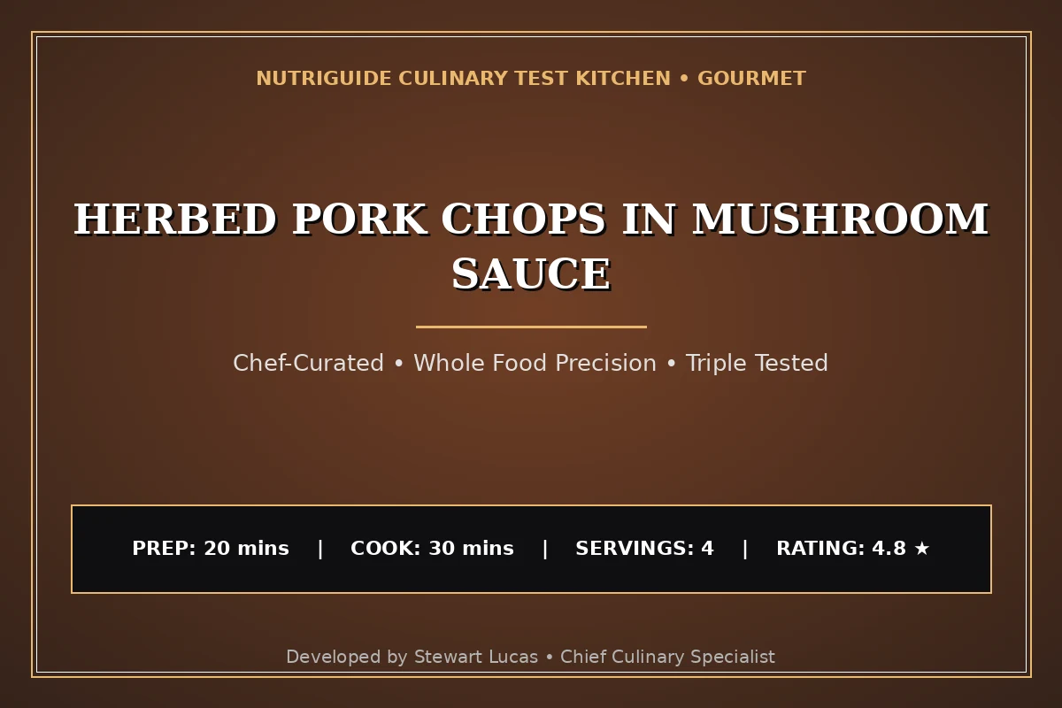 Herbed Pork Chops In Mushroom Sauce