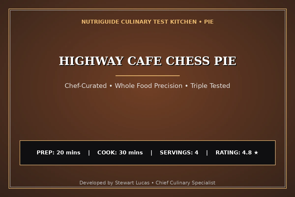 Highway Cafe Chess Pie