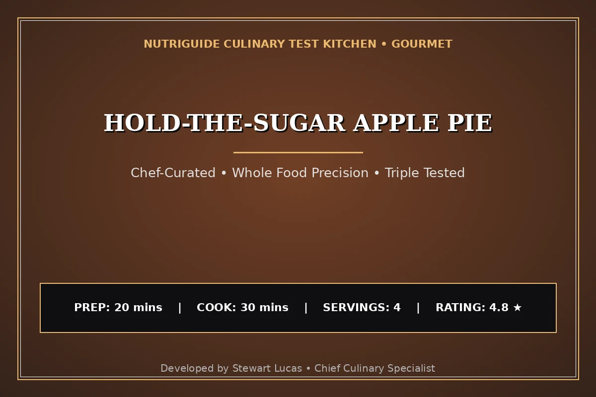 Hold-The-Sugar Apple Pie