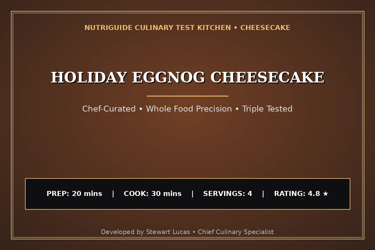 Holiday Eggnog Cheesecake