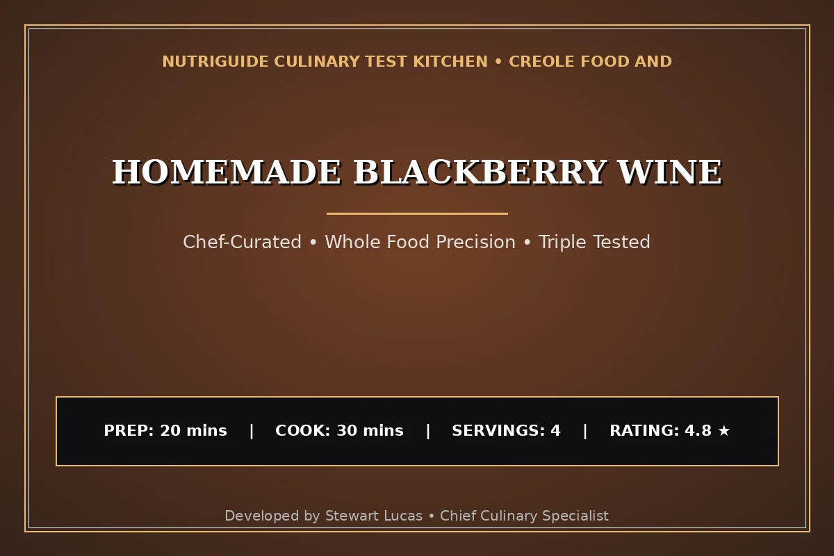 Homemade Blackberry Wine