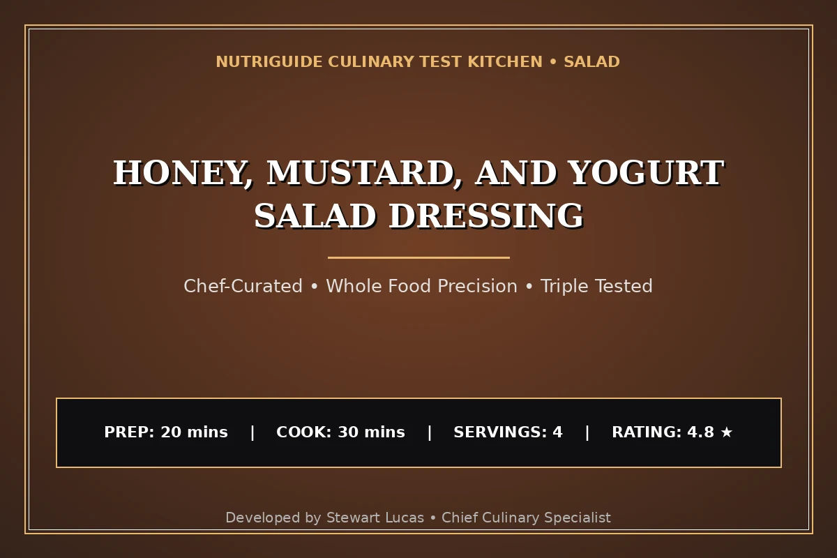 Honey, Mustard, And Yogurt Salad Dressing