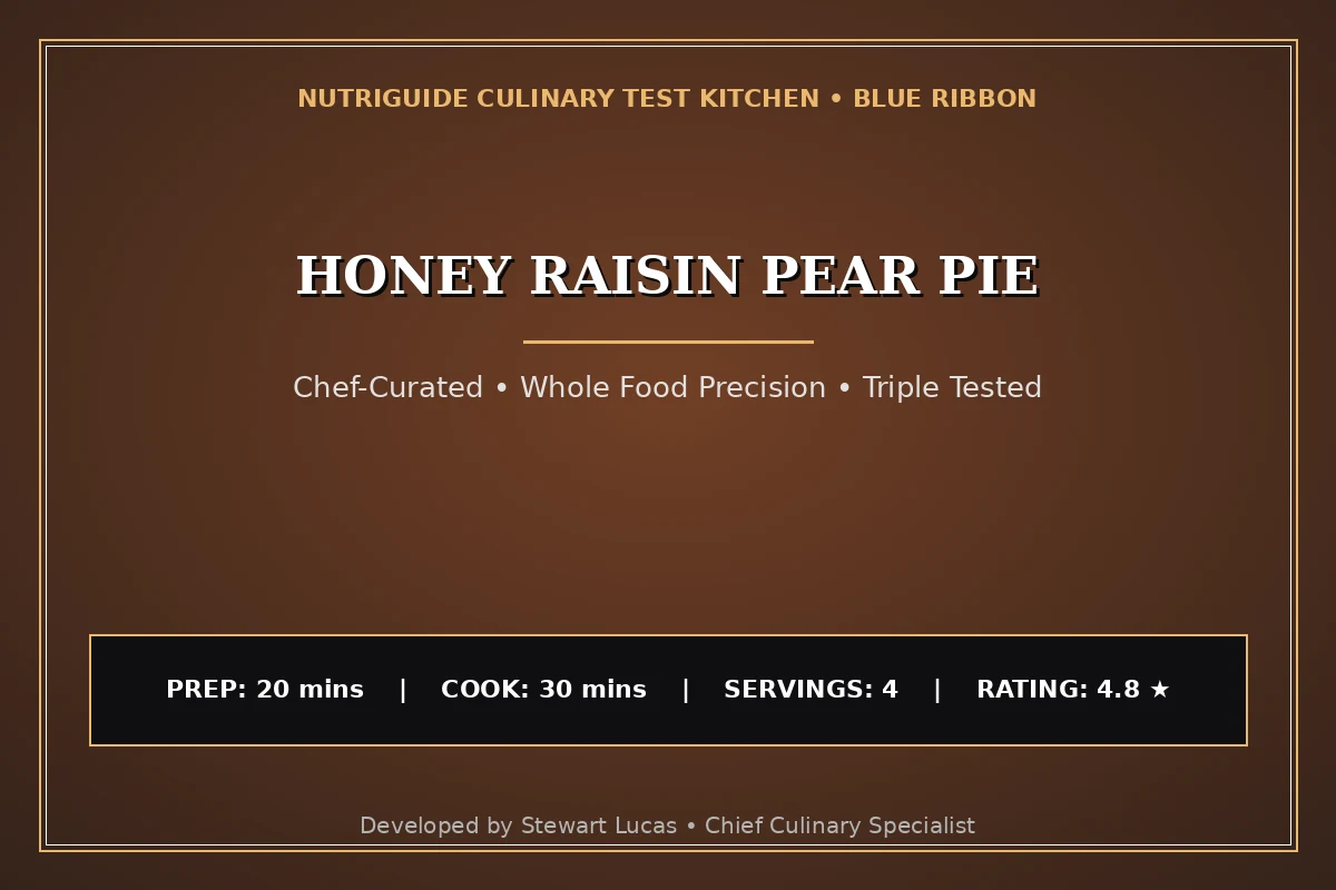 Honey Raisin Pear Pie