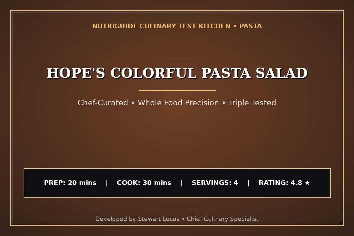 Hope'S Colorful Pasta Salad