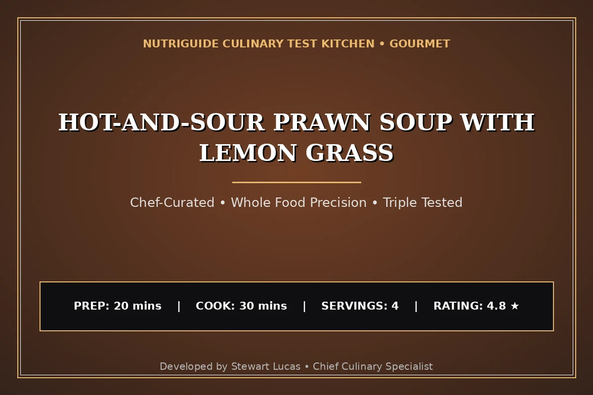 Hot-And-Sour Prawn Soup With Lemon Grass
