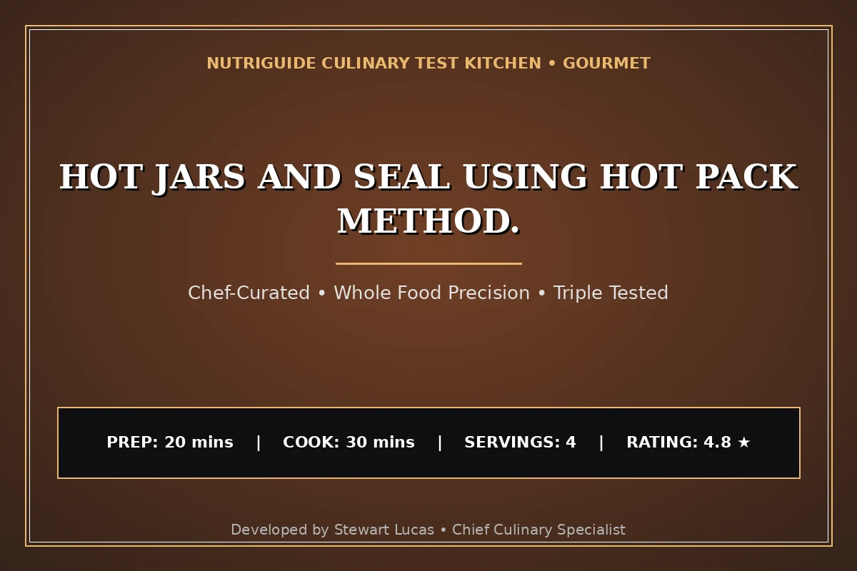 Hot Jars And Seal Using Hot Pack Method.