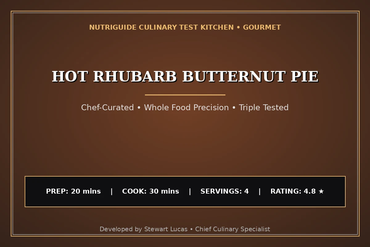 Hot Rhubarb Butternut Pie