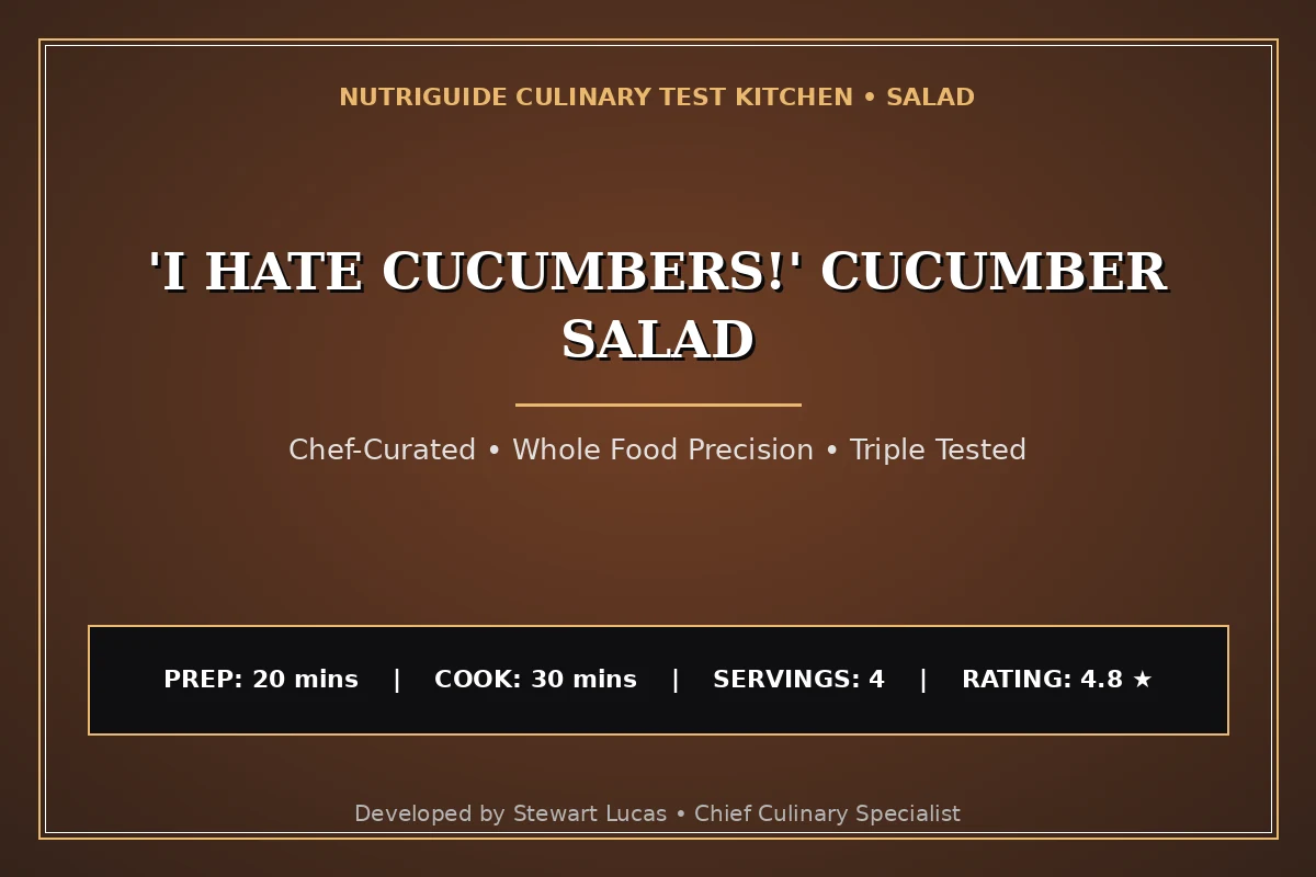 'I Hate Cucumbers!' Cucumber Salad