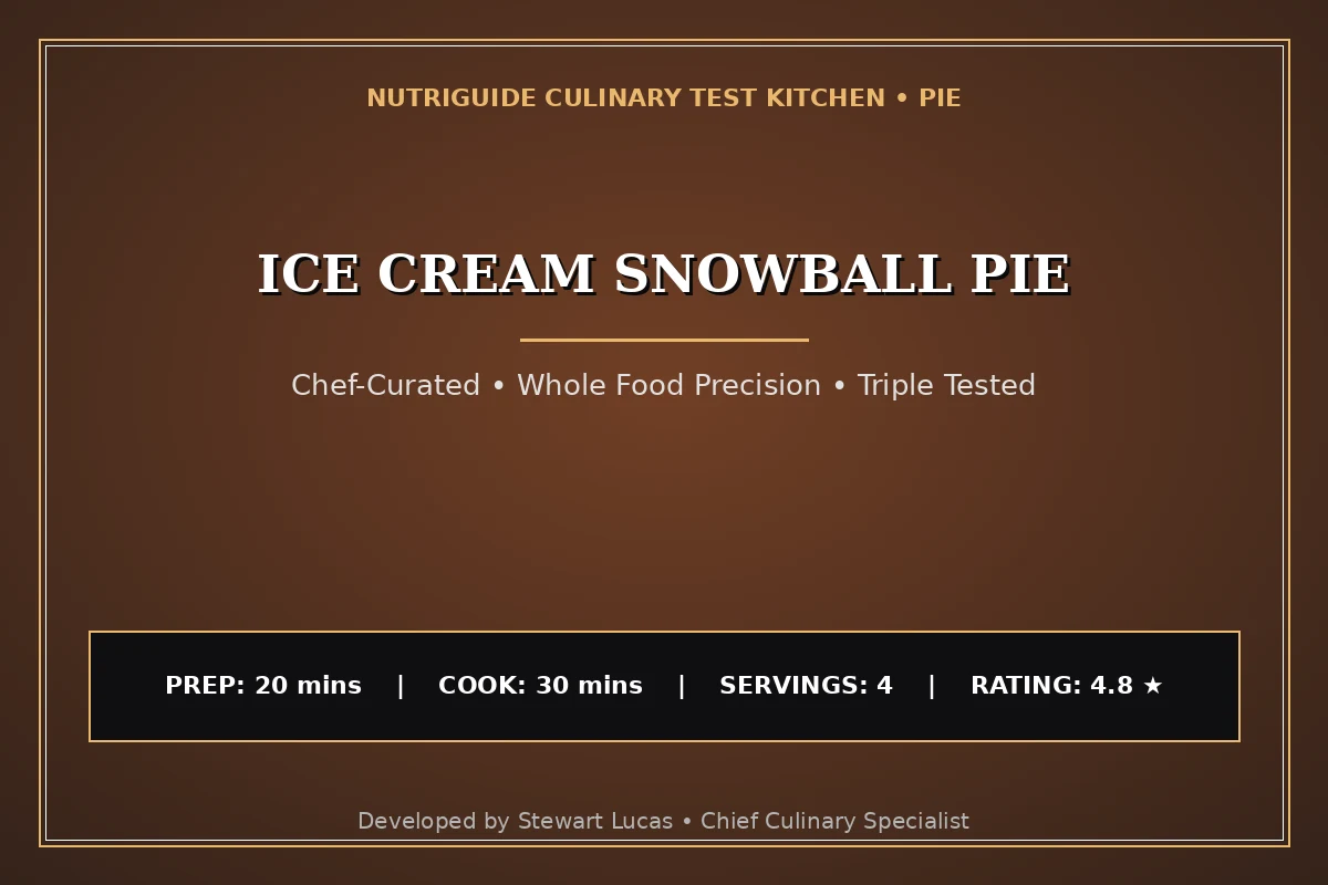 Ice Cream Snowball Pie