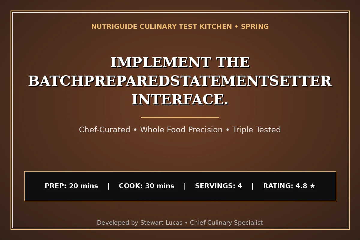 Implement The Batchpreparedstatementsetter Interface.