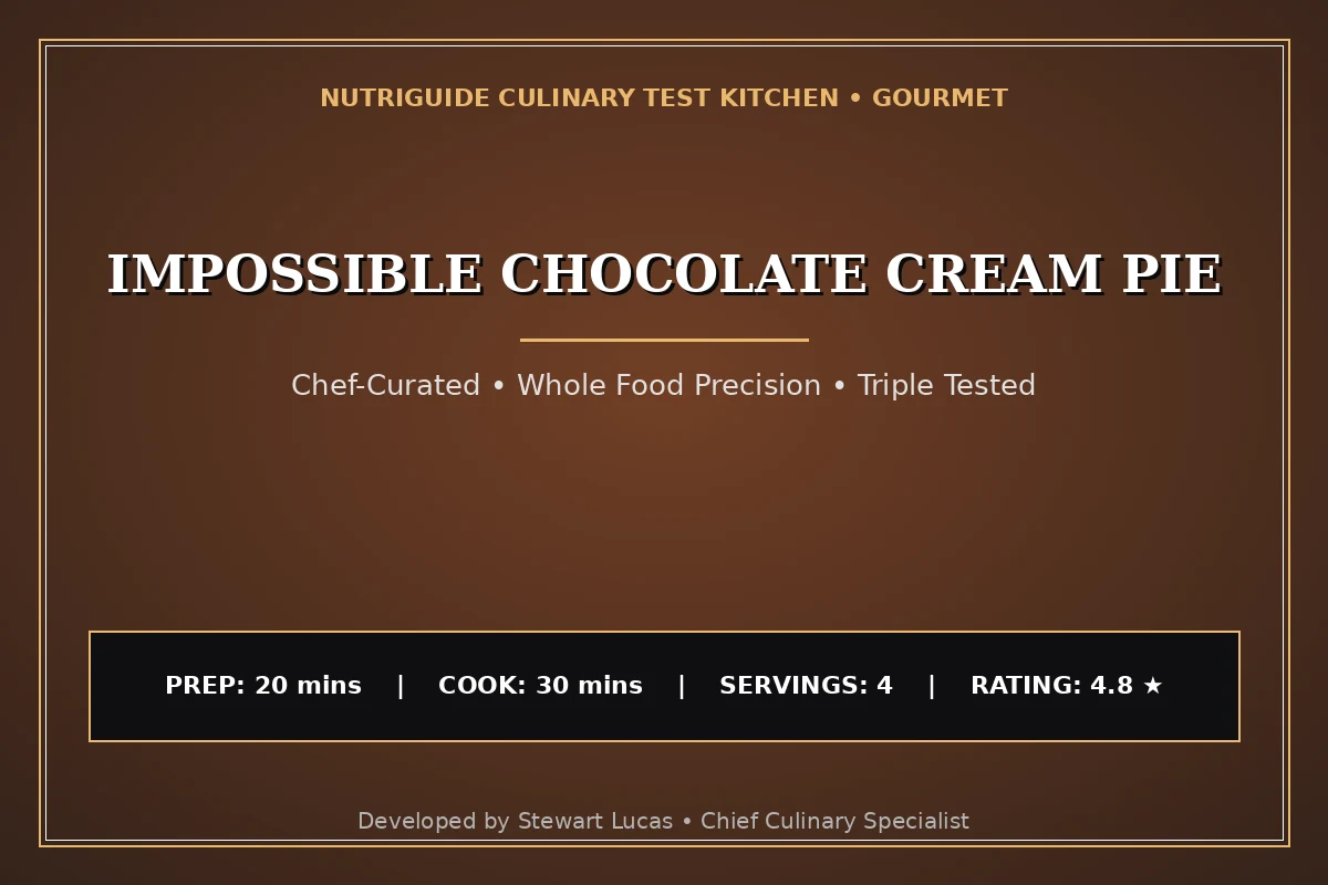 Impossible Chocolate Cream Pie
