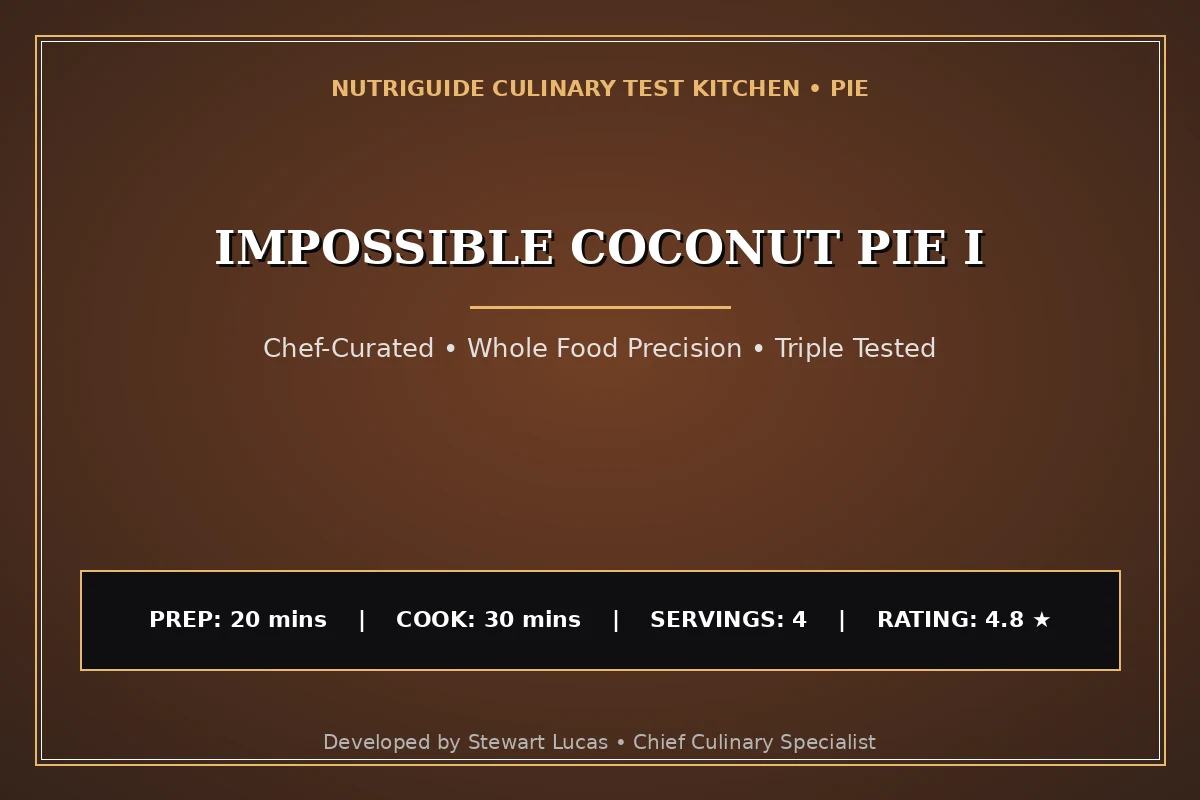 Impossible Coconut Pie I
