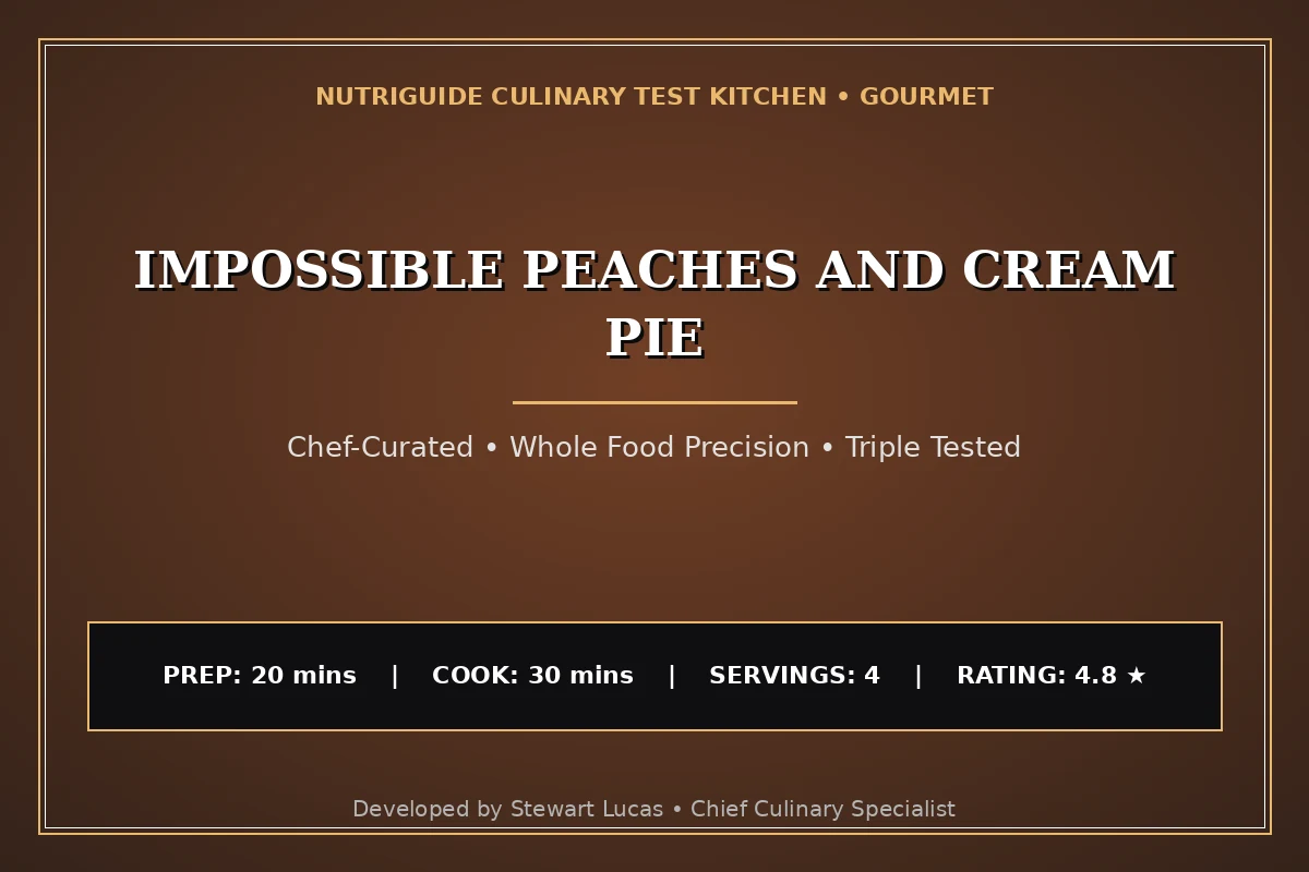 Impossible Peaches And Cream Pie