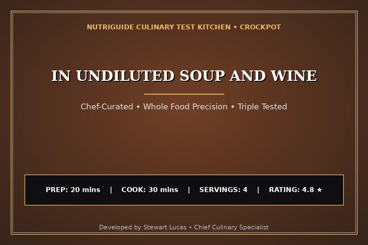 In Undiluted Soup And Wine