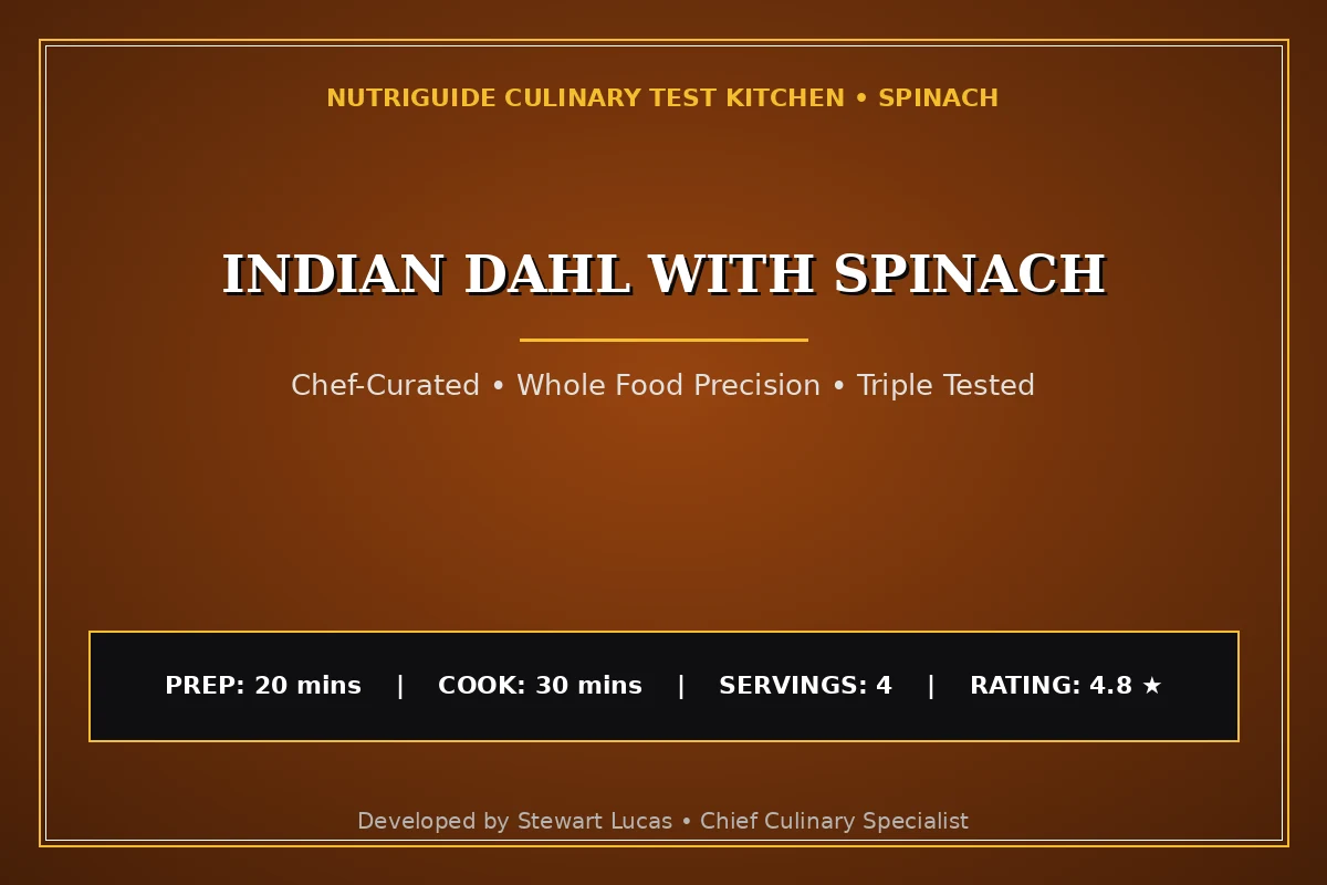 Indian Dahl With Spinach