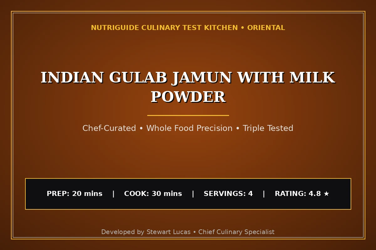 Indian Gulab Jamun With Milk Powder