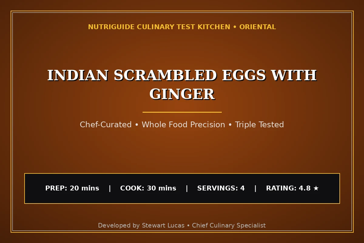 Indian Scrambled Eggs With Ginger