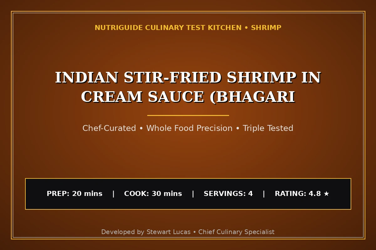 Indian Stir-Fried Shrimp In Cream Sauce (Bhagari