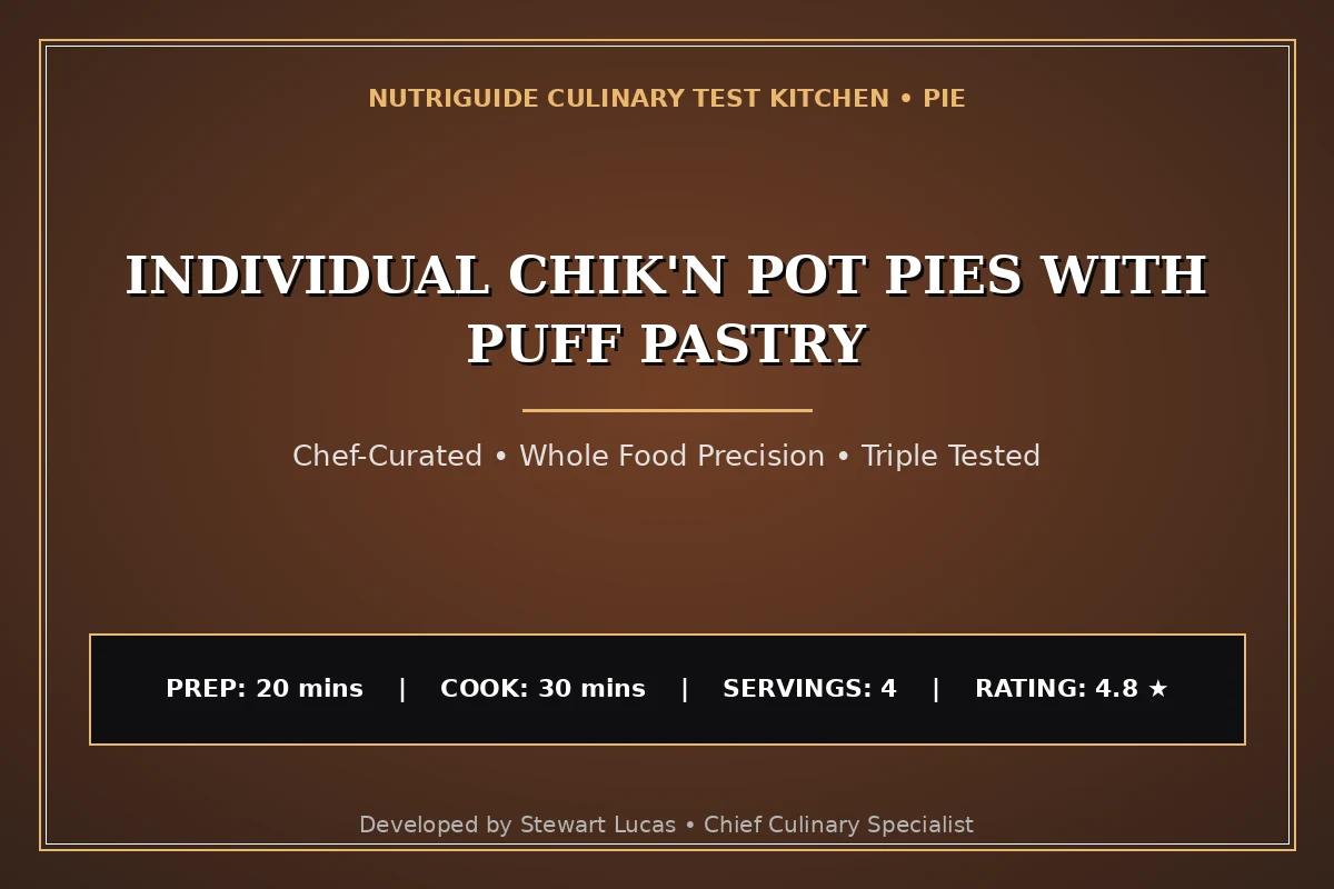 Individual Chik'N Pot Pies With Puff Pastry