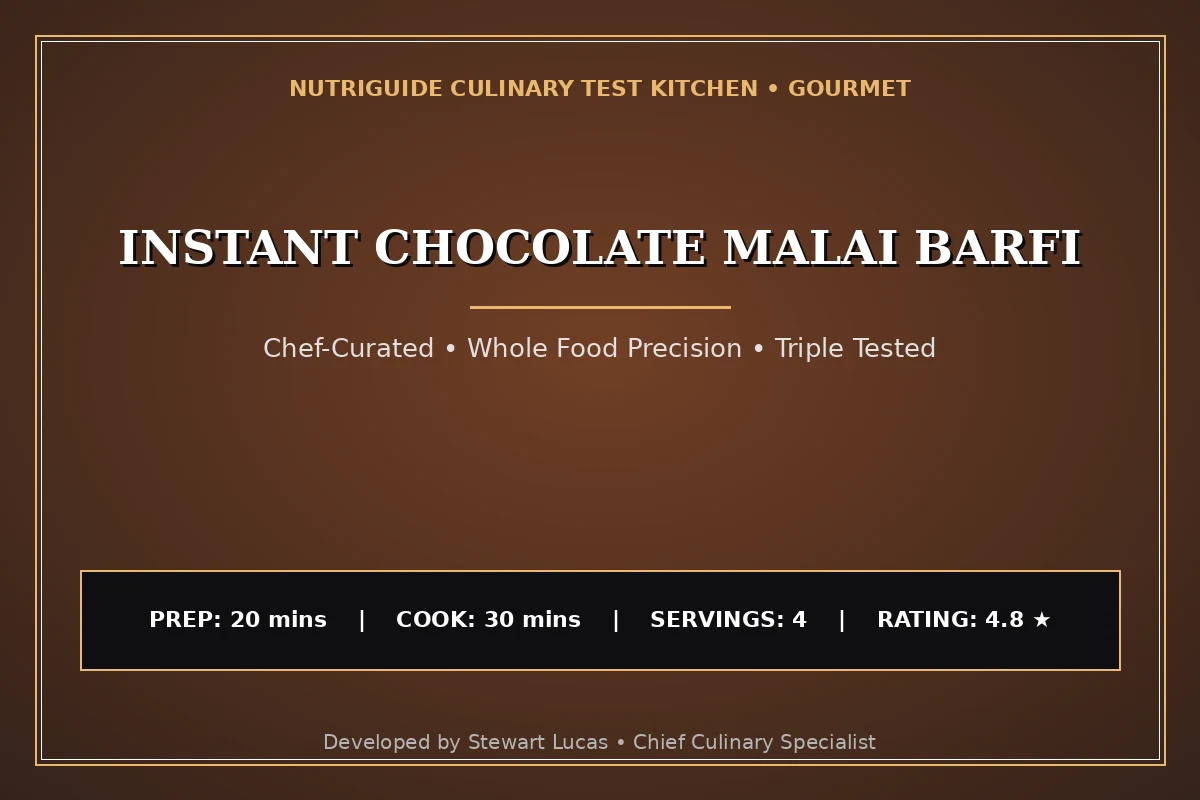 Instant Chocolate Malai Barfi