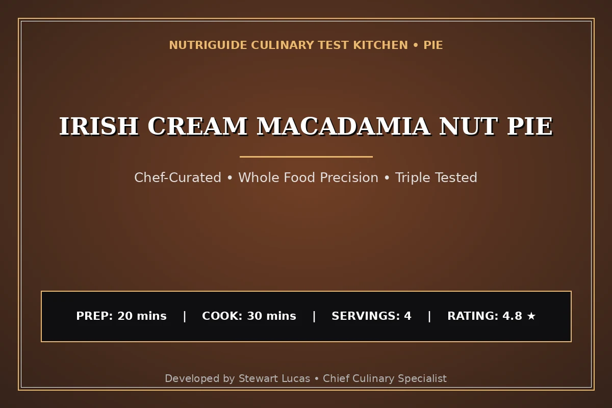 Irish Cream Macadamia Nut Pie