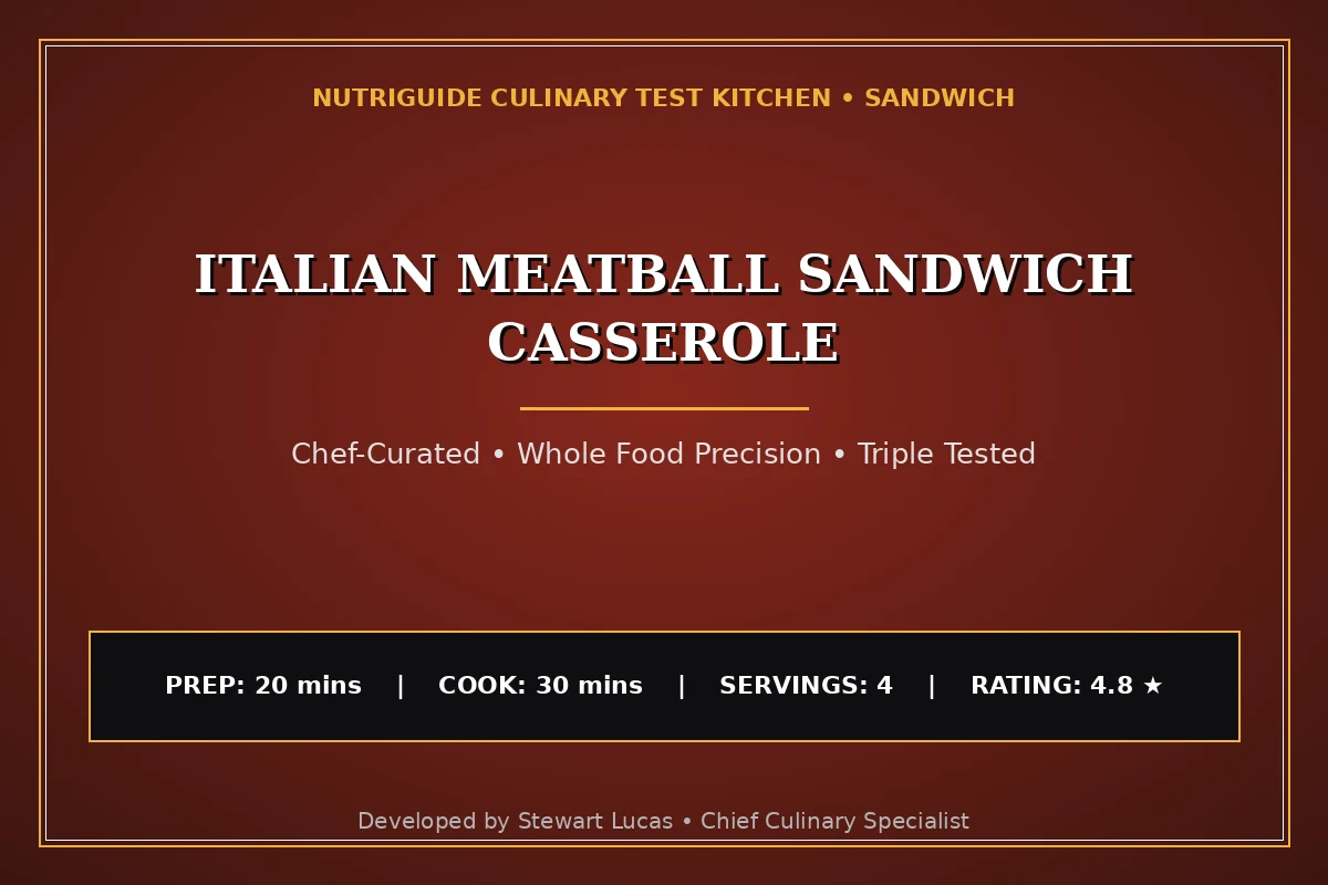 Italian Meatball Sandwich Casserole