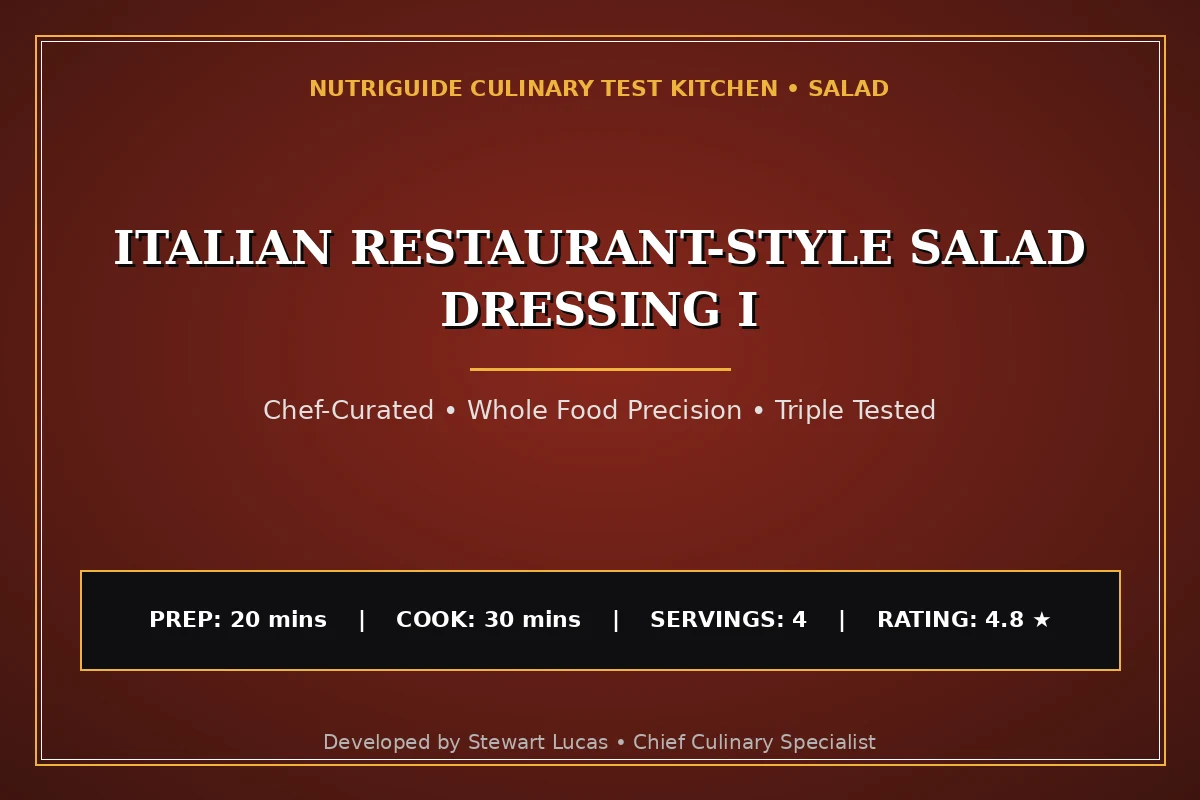 Italian Restaurant-Style Salad Dressing I