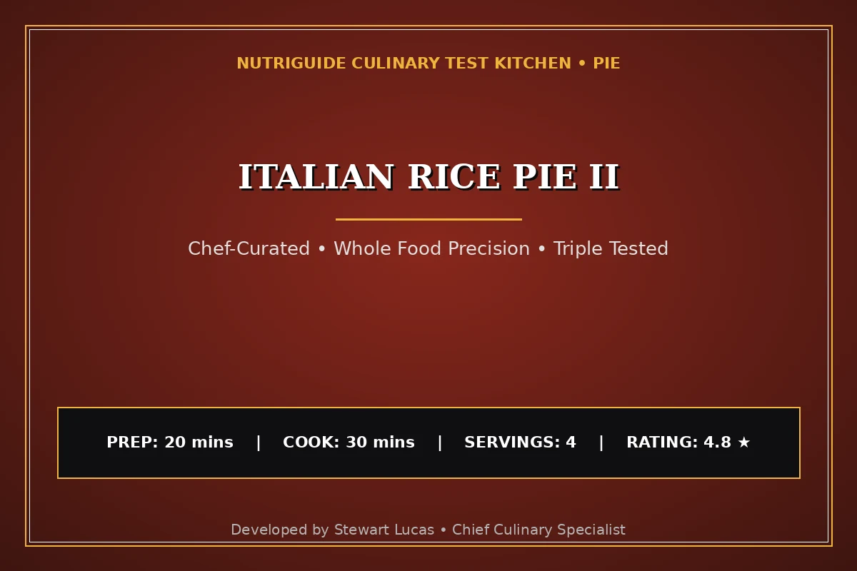 Italian Rice Pie Ii