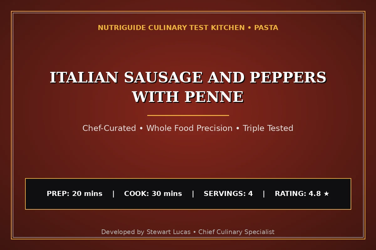 Italian Sausage And Peppers With Penne