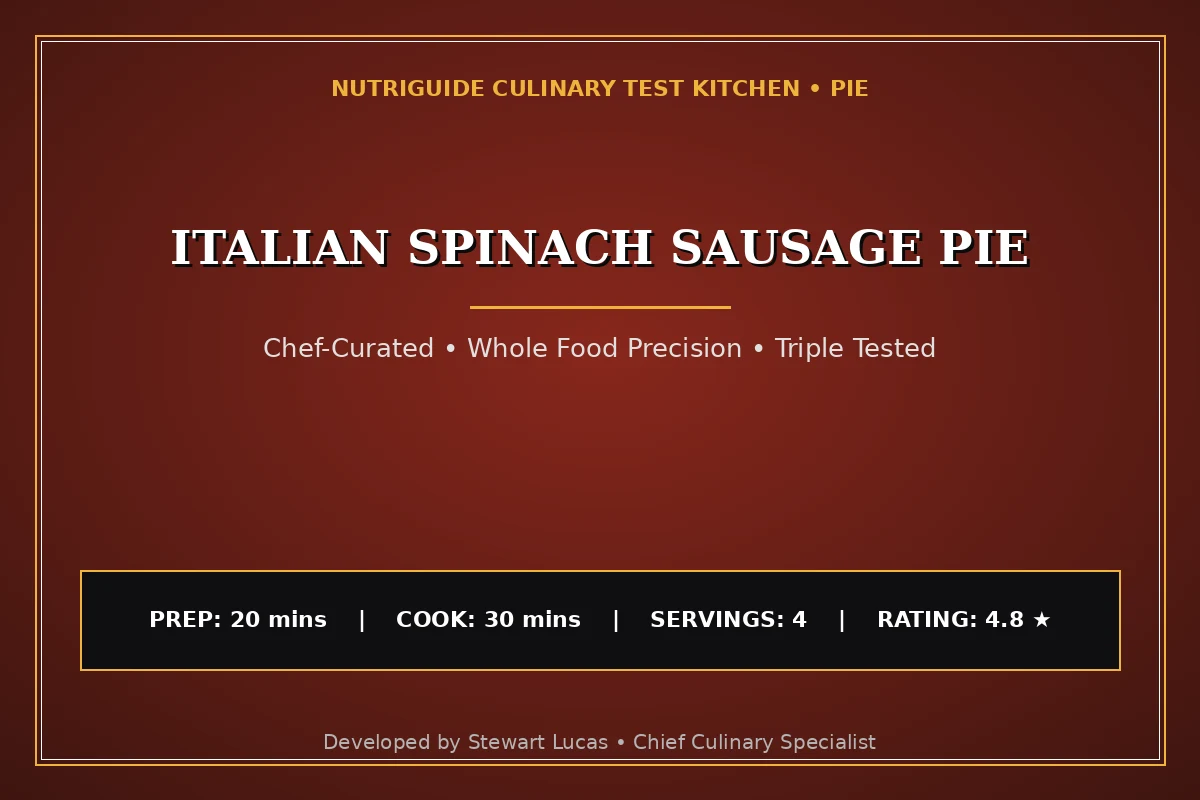 Italian Spinach Sausage Pie